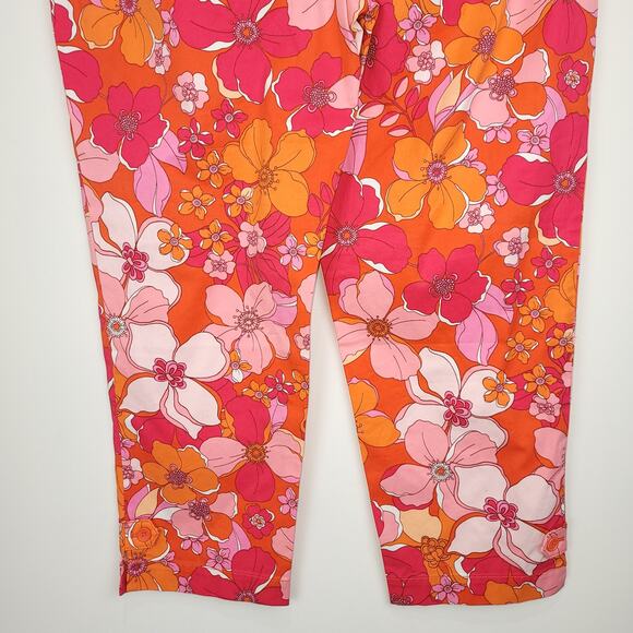 Talbots Perfect Crop Pants in Tossed Flower, Size 14, NWT - Picture 5 of 13